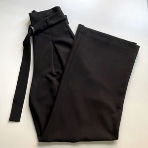 NWOT BCBGMaxAzria High Waisted Wide Leg Black Trousers